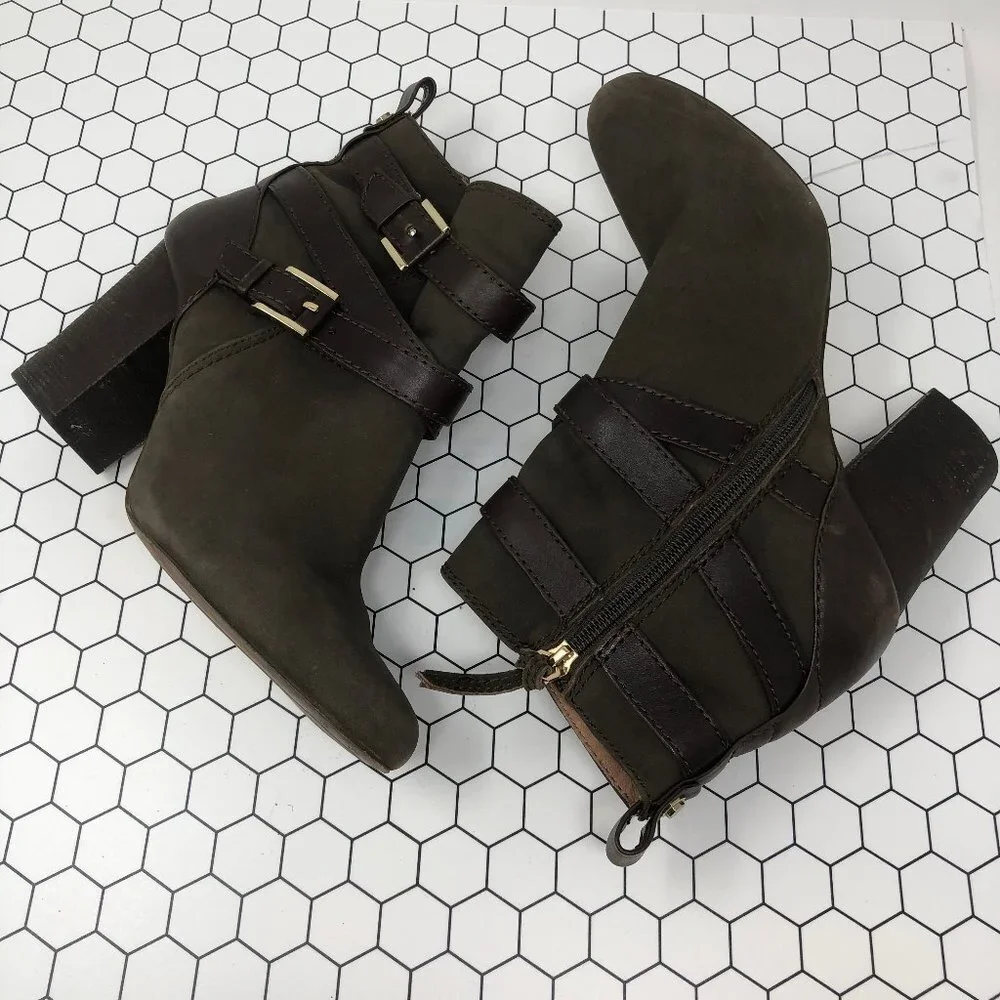 Louise et Cie Brown Leather Seneca Ankle Boots 8.5